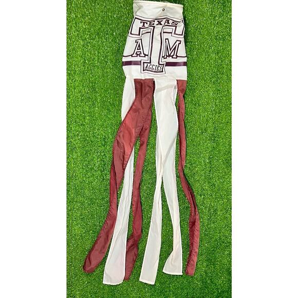 Vintage Texas A&M Windsock Aggies Maroon And White Yard Decor Aggie 36X9 EUC - Picture 1 of 5
